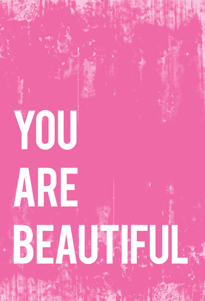 You Are Beautiful Inspirational Print or Canvas, Playroom Nursery Decor