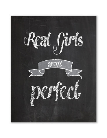 Real Girls Aren't Perfect, Canvas or Print