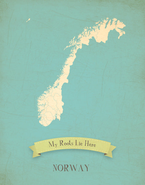 My Roots Personalized Country Maps 11x14 Print, Educational, Playroom ...