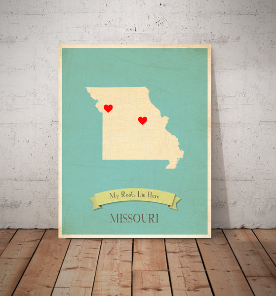 My Roots Personalized State Maps Prints, Educational, Playroom Decor