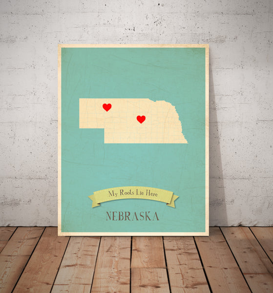 My Roots Personalized State Maps Prints, Educational, Playroom Decor