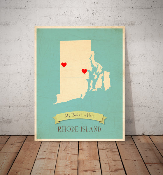 My Roots Personalized State Maps Prints, Educational, Playroom Decor