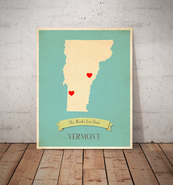 My Roots Personalized State Maps Prints, Educational, Playroom Decor