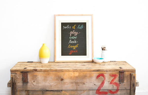 Rules of Life Digital Download Printable