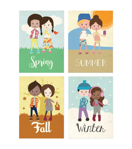 Mini Collection All Seasons, Set Of 4 5x7 Paper Prints