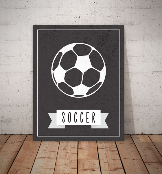 Canvas or Print, Sport Balls: Soccer, Pick Your Own Color!