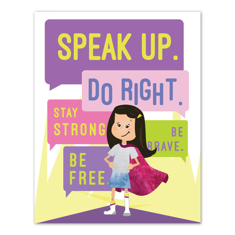 Canvas or Print, Speak Up Do Right, Supergirl