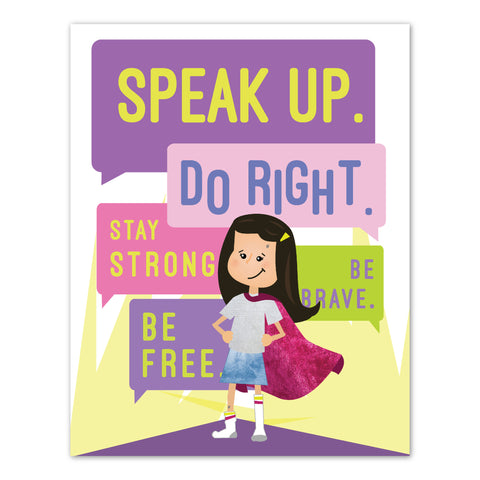 Canvas or Print, Speak Up Do Right, Supergirl