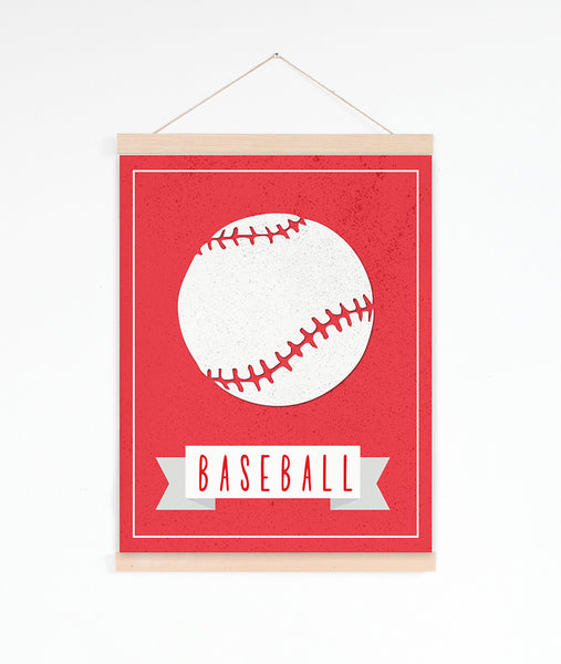 Print or Canvas, Sport Balls: Baseball, Pick Your Own Color!