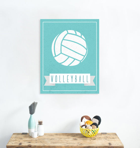 Canvas or Print, Sport Balls: Volleyballs, Pick Your Own Color!