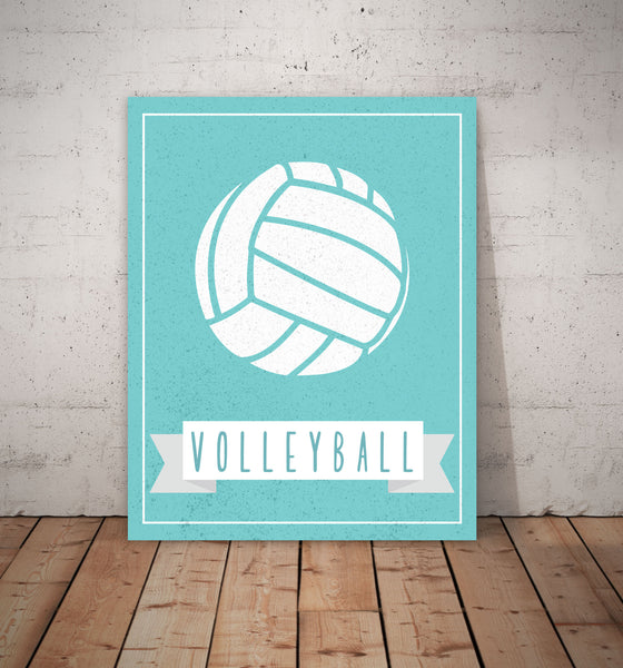 Canvas or Print, Sport Balls: Volleyballs, Pick Your Own Color!