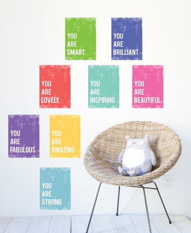 You Are Mini Collection - Set of Eight 5 x 7 Wall Cards
